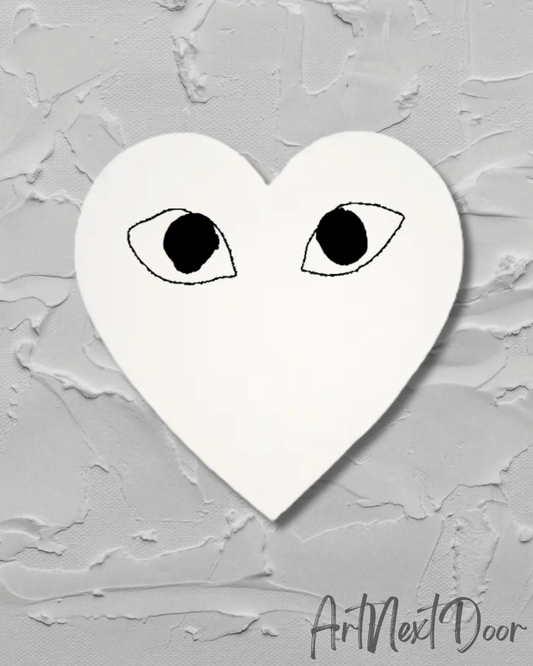 Comme Des Garcon Heart Canvas